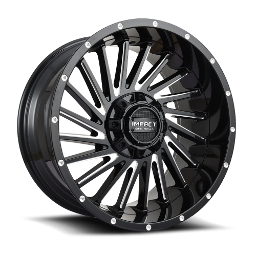 Impact Off-Road 812 Gloss Black Milled - Part Number 812GB-21053-12 Impact Off-Road 812 Gloss Black Milled Photo