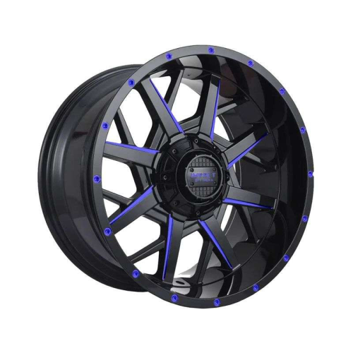 Impact Off-Road 815 Gloss Black w/ Blue Milling Photo