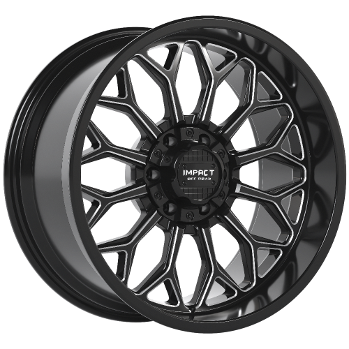 Impact Off-Road 909 Gloss Black Milled - Part Number 909GB-21056-12 Impact Off-Road 909 Gloss Black Milled Photo