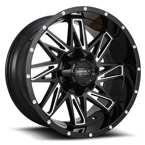Impact 814 Gloss Black W/ Milled Windows - Part Number 814GB-201266-44 Impact 814 Gloss Black W/ Milled Windows Photo