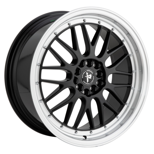 Impact Racing 505 Gloss Black w/ Machined Lip - Part Number 505BML-18814+38 Impact Racing 505 Gloss Black w/ Machined Lip Photo