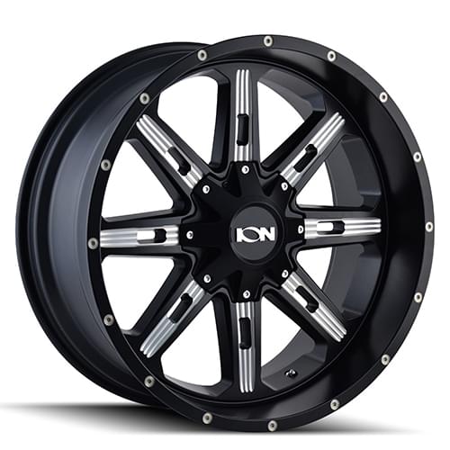 Ion Alloy 184 Satin Black W/ Milled Spokes - Part Number 184-7952M18 Ion Alloy 184 Satin Black W/ Milled Spokes Photo