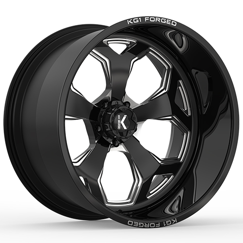 KG1 Forged Knox KF008 Gloss Black Machined - Part Number KF008221265GM KG1 Forged Knox KF008 Gloss Black Machined Photo