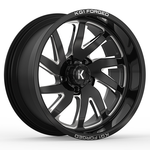 KG1 Forged Vile KF004 Gloss Black Machined - Part Number KF004221250GM KG1 Forged Vile KF004 Gloss Black Machined Photo