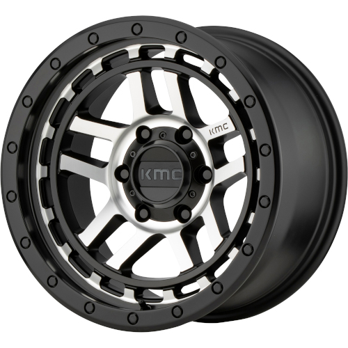 KMC KM540 Recon Satin Black W/ Machined Face - Part Number KM54088564518 KMC KM540 Recon Satin Black W/ Machined Face Photo