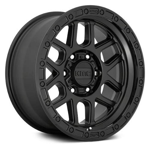 KMC KM544 Mesa Satin Black Gloss Black Lip - Part Number KM54479064718 KMC KM544 Mesa Satin Black Gloss Black Lip Photo