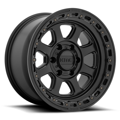 KMC KM548 Chase Satin Black W/ Gloss Black Lip - Part Number KM54889080700 KMC KM548 Chase Satin Black W/ Gloss Black Lip Photo
