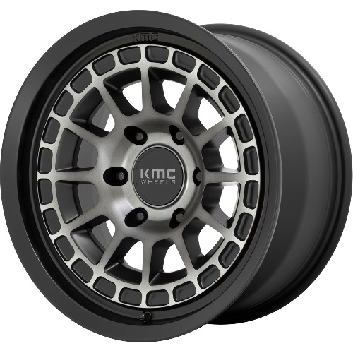 KMC KM719 Canyon Satin Black W/ Gray Tint - Part Number KM71978068420 KMC KM719 Canyon Satin Black W/ Gray Tint Photo