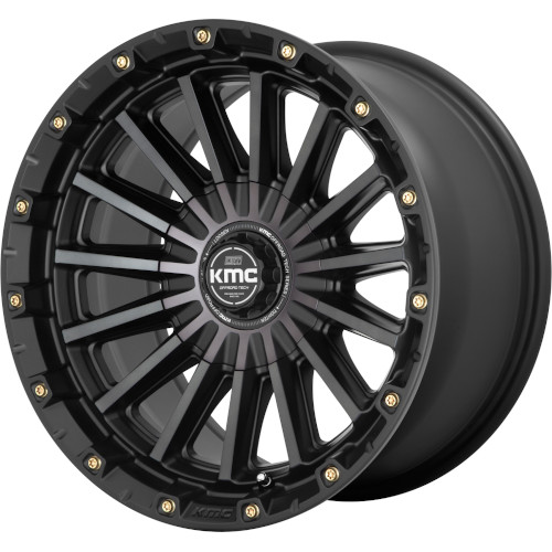 KMC KM102 Signal Satin Black W/ Gray Tint - Part Number KM10229078400 KMC KM102 Signal Satin Black W/ Gray Tint Photo
