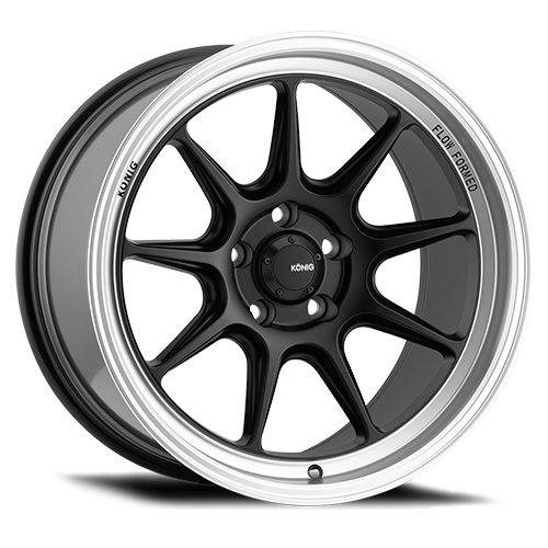 Konig Countergram 105 Matte Black W/ Machined Lip - Part Number 105MB-CT18514155 Konig Countergram 105 Matte Black W/ Machined Lip Photo