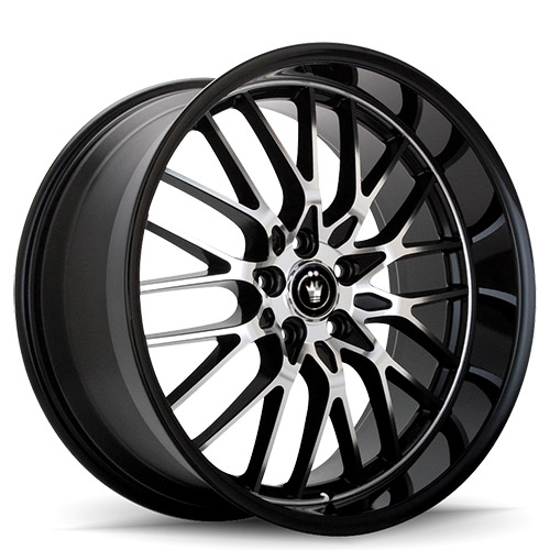 Konig Lace 16 Gloss Black W/ Machined Face - Part Number 16MB-LA89514255 Konig Lace 16 Gloss Black W/ Machined Face Photo