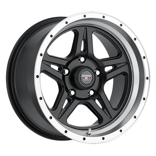 Level 8 Strike 5 Matte Black W/ Machined Lip - Part Number 2090ST5125140B08 Level 8 Strike 5 Matte Black W/ Machined Lip Photo