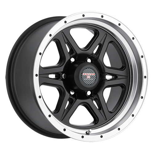 Level 8 Strike 6 Matte Black W/ Machined Lip - Part Number 2090ST6126140B08 Level 8 Strike 6 Matte Black W/ Machined Lip Photo