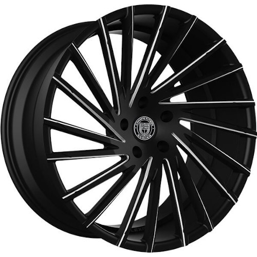 Lexani Pegasus 663 Gloss Black W/ Milled Spokes - Part Number 663-2290-45-30BG Lexani Pegasus 663 Gloss Black W/ Milled Spokes Photo