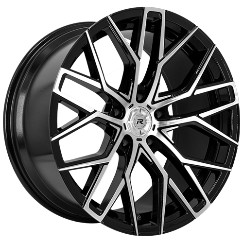 Lexani Cota Z01 Gloss Black W/ Machined Spokes - Part Number Z01-2290-13-30MB Lexani Cota Z01 Gloss Black W/ Machined Spokes Photo