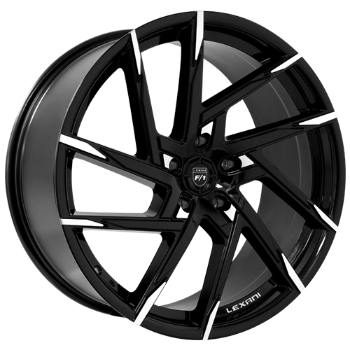 Lexani Senna 692 Gloss Black W/ Machined Spoke Tips - Part Number 692-2010-45-40MBT Lexani Senna 692 Gloss Black W/ Machined Spoke Tips Photo