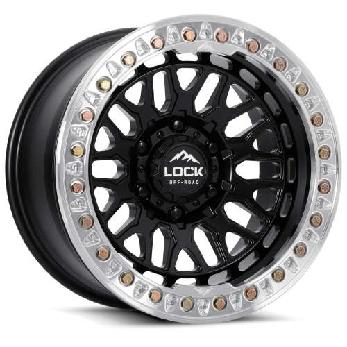 Lock Offroad Invader Beadlock Matte Black w/ Machined Ring