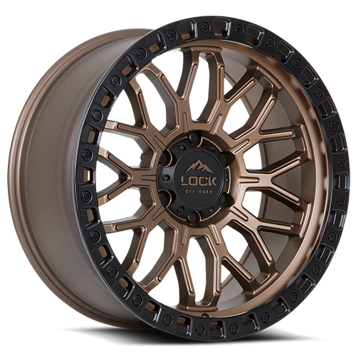 Lock Offroad Combat Matte Bronze W/ Matte Black Ring - Part Number COMBAT-7957MRMBR12N Lock Offroad Combat Matte Bronze W/ Matte Black Ring Photo