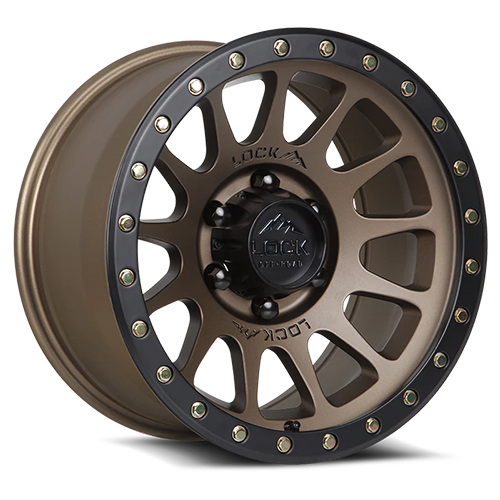 Lock Offroad Yosemite Matte Desert Bronze W/ Matte Black Ring - Part Number YOSEMITE-2187MRMBR Lock Offroad Yosemite Matte Desert Bronze W/ Matte Black Ring Photo