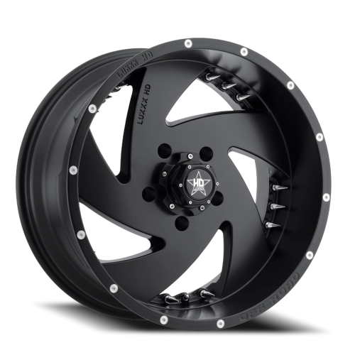Luxxx Hd Lhd6 Gloss Black w/ Chrome Spike Rivets - Part Number LHD620106139-18G-A-11 Luxxx Hd Lhd6 Gloss Black w/ Chrome Spike Rivets Photo