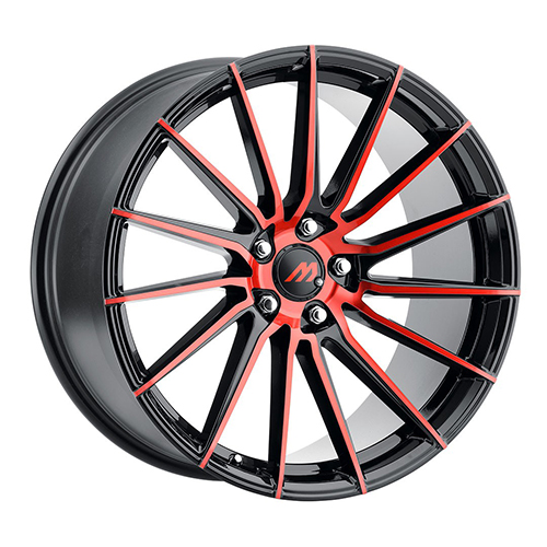 Mach Euro Concave ME.19 Gloss Black With Red Machined Face - Part Number ME19-2085HH35FGBRF Mach Euro Concave ME.19 Gloss Black With Red Machined Face Photo