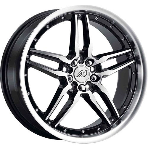 Mach Performance MP-57 Gloss Black W/ Machined Face & Lip - Part Number MP57-1880K42FGBFL Mach Performance MP-57 Gloss Black W/ Machined Face & Lip Photo