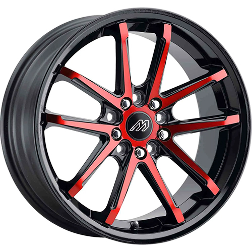 Mach Performance MP-58 Gloss Black W/ Red Machined Face - Part Number MP58-1880K42FGBRF Mach Performance MP-58 Gloss Black W/ Red Machined Face Photo