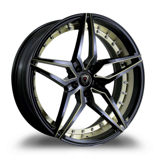 Marquee Wheels M3259 Black W/ Titanium Undercut