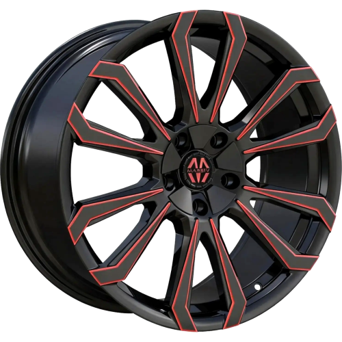 Massiv 929 Black w/ Red Milling - Part Number MAS929-22945BWR Massiv 929 Black w/ Red Milling Photo