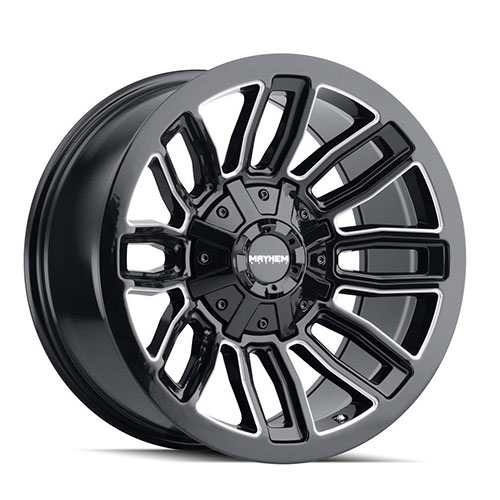 Mayhem Decoy 8108 Gloss Black W/ Milled Spokes - Part Number 8108-2937BM Mayhem Decoy 8108 Gloss Black W/ Milled Spokes Photo