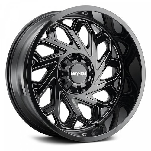 Mayhem Essex 8112 Gloss Black W/ Milled Spokes - Part Number 8112-2252BM Mayhem Essex 8112 Gloss Black W/ Milled Spokes Photo