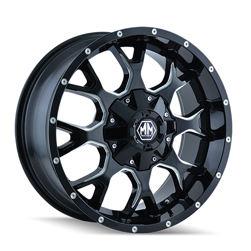 Mayhem Warrior 8015 Black W/ Milled Spokes - Part Number 8015-2953M Mayhem Warrior 8015 Black W/ Milled Spokes Photo