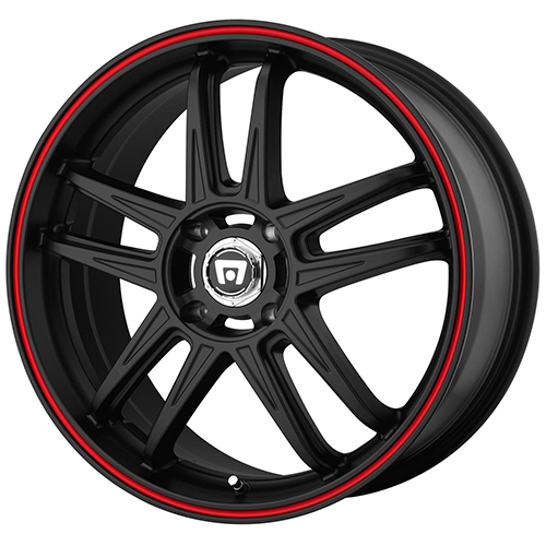 Motegi Racing MR117 Matte Black W/ Red Stripe - Part Number MR11787512745 Motegi Racing MR117 Matte Black W/ Red Stripe Photo