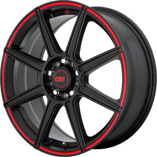 Motegi Racing MR142 CS8 Satin Black W/ Red Stripe Photo