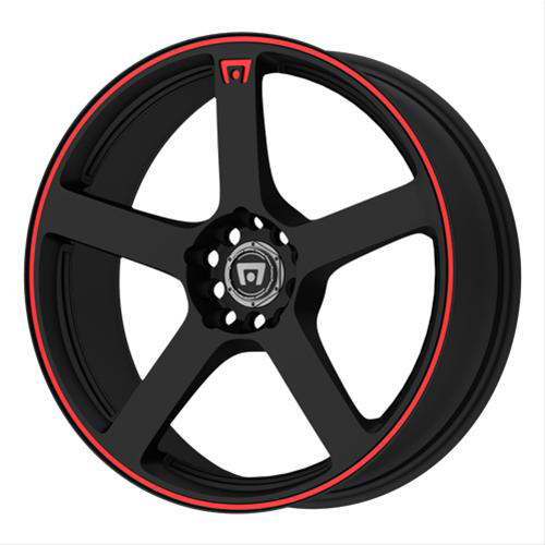 Motegi Racing MR116 Matte Black W/ Red Stripe - Part Number MR11667003740 Motegi Racing MR116 Matte Black W/ Red Stripe Photo