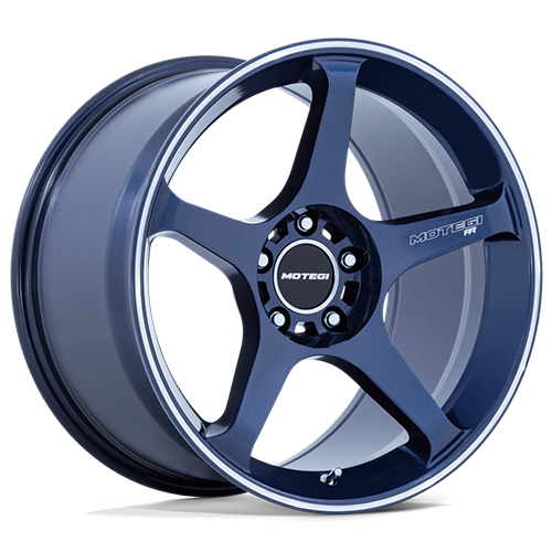 Motegi Racing MR159 Battle V Obsidian Blue W/ Machined Lip Stripe - Part Number MR159LD18955M38 Motegi Racing MR159 Battle V Obsidian Blue W/ Machined Lip Stripe Photo