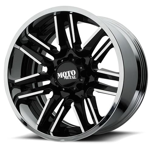 Moto Metal MO202 Gloss Black W/ Milled Spokes - Part Number MO202-22108818NBC Moto Metal MO202 Gloss Black W/ Milled Spokes Photo