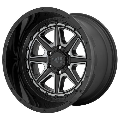 Moto Metal MO801 Phantom Gloss Black W/ Gray Tint - Part Number MO80122268444N Moto Metal MO801 Phantom Gloss Black W/ Gray Tint Photo