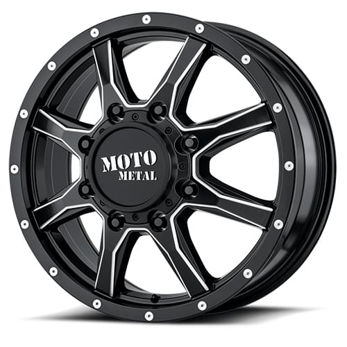 Moto Metal MO995 Gloss Black W/ Milled Spokes Front - Part Number MO995208897127 Moto Metal MO995 Gloss Black W/ Milled Spokes Front Photo
