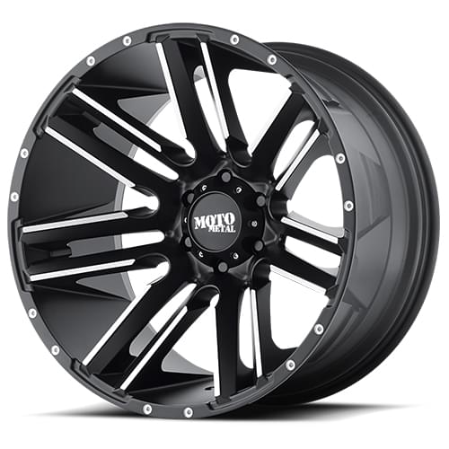 Moto Metal MO978 Razor Satin Black W/ Machined Face - Part Number MO97881088524N Moto Metal MO978 Razor Satin Black W/ Machined Face Photo