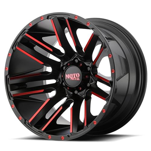 Moto Metal MO978 Razor Satin Black W/ Red Tint Photo