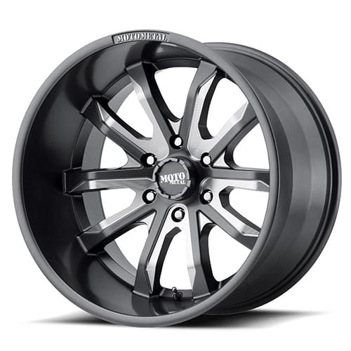 Moto Metal MO983 Satin Gray W/ Milled Spokes - Part Number MO98321087418N Moto Metal MO983 Satin Gray W/ Milled Spokes Photo