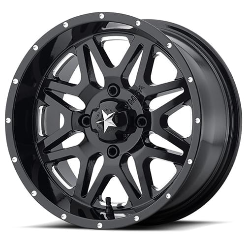 MSA Offroad UTV M26 Vibe Black W/ Milled Spokes - Part Number M26-06737M MSA Offroad UTV M26 Vibe Black W/ Milled Spokes Photo