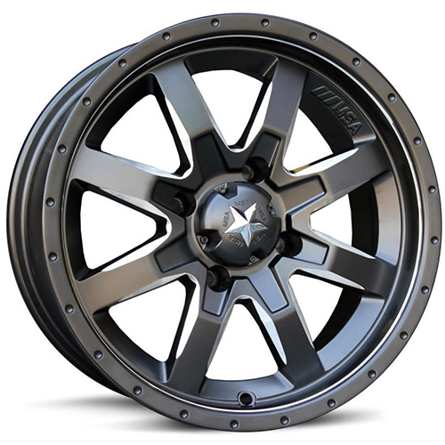 MSA Offroad Wheels M25 Rocker Flat Black Milled - Part Number M25-04710M MSA Offroad Wheels M25 Rocker Flat Black Milled Photo