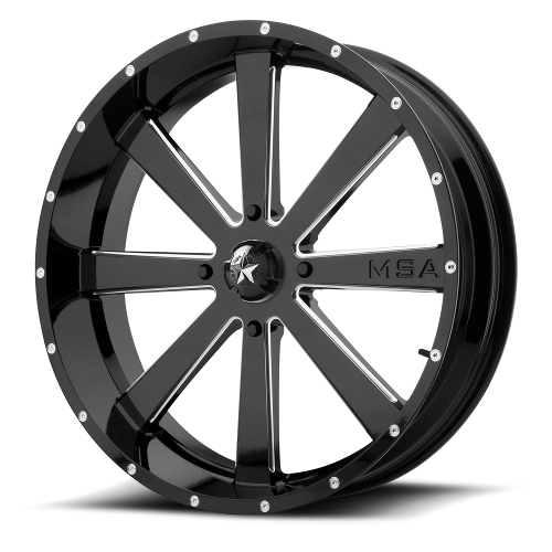 MSA Offroad UTV M34 Flash Black W/ Milled Spokes Photo