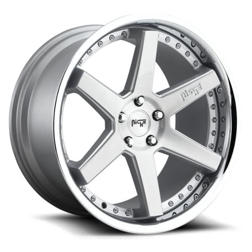 Niche Altair M193 Silver W Chrome Lip - Part Number M193200565+40 Niche Altair M193 Silver W Chrome Lip Photo