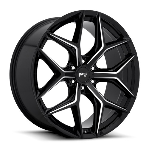 Niche Vice SUV M232 Gloss Black W/ Milled Spokes - Part Number M232240084+30 Niche Vice SUV M232 Gloss Black W/ Milled Spokes Photo