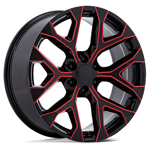 OE Performance PR177 Gloss Black W/ Red Milled Accents - Part Number 177MR-295824 OE Performance PR177 Gloss Black W/ Red Milled Accents Photo