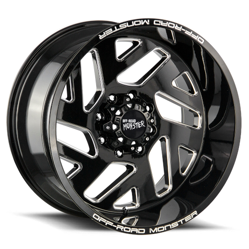 Off-Road Monster M19 Gloss Black Milled - Part Number M190865N19GBML Off-Road Monster M19 Gloss Black Milled Photo