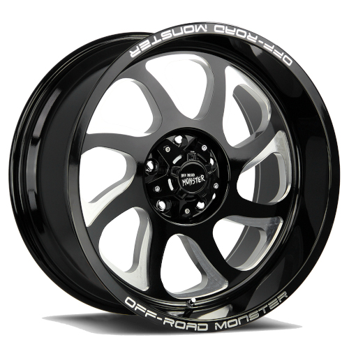 Off-Road Monster M22 Gloss Black Milled - Part Number M22212870N44GBML Off-Road Monster M22 Gloss Black Milled Photo
